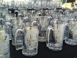 clear glass beer mug lot