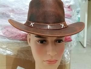 Cowhide Unisex Leather Cowboy Hat