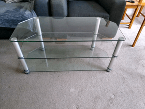 Glass TV Stand (Delivery Available)