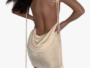 Drapped Backless Dress