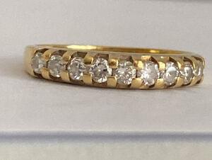 New Eternity 18 Carat Diamond Size uk J.5/ K  / k ring. Private seller. 