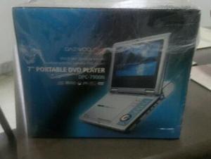 silver Daewoo portable DVD player box