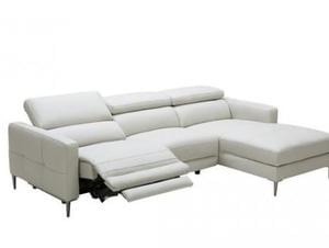 Modern Furniture Warehouse | Booth Light Grey Leather Sectional