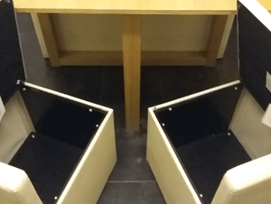 Table and chairs (space saving)